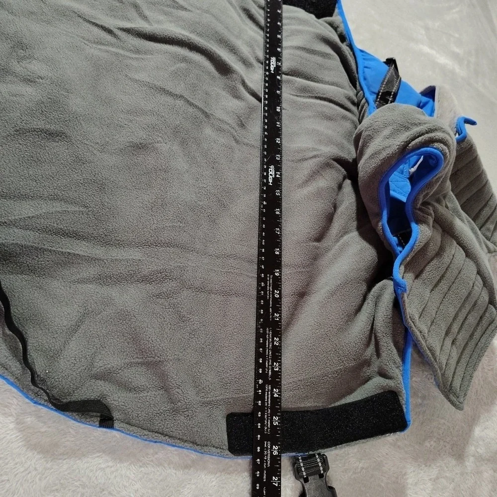 Dog Jacket Large 3XL Blue Hiking Outdoor Winter Adjustable Warm Walks Collared